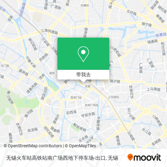 无锡火车站高铁站南广场西地下停车场-出口地图