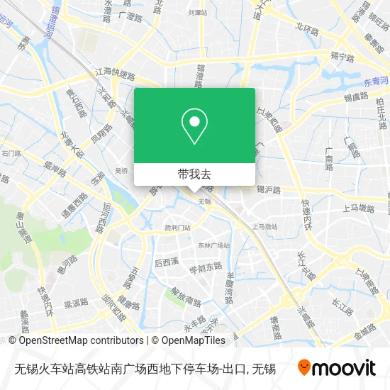 无锡火车站高铁站南广场西地下停车场-出口地图