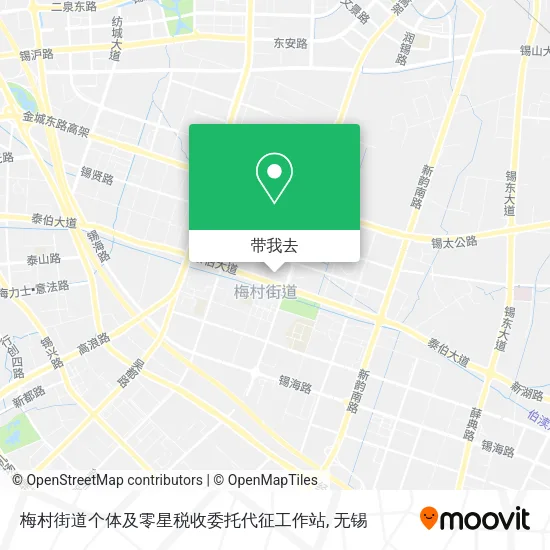梅村街道个体及零星税收委托代征工作站地图