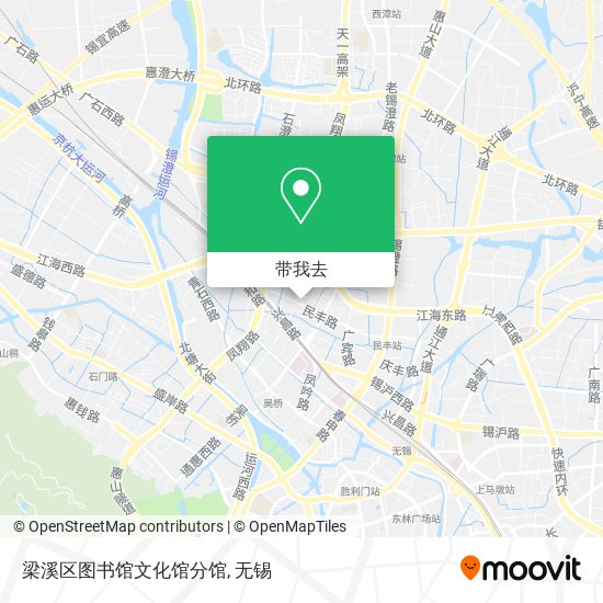 梁溪区图书馆文化馆分馆地图