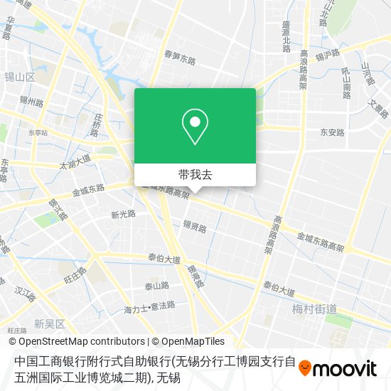 中国工商银行附行式自助银行(无锡分行工博园支行自五洲国际工业博览城二期)地图