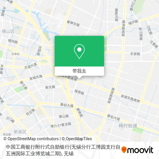 中国工商银行附行式自助银行(无锡分行工博园支行自五洲国际工业博览城二期)地图