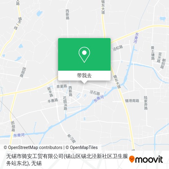 无锡市骑安工贸有限公司(锡山区锡北泾新社区卫生服务站东北)地图