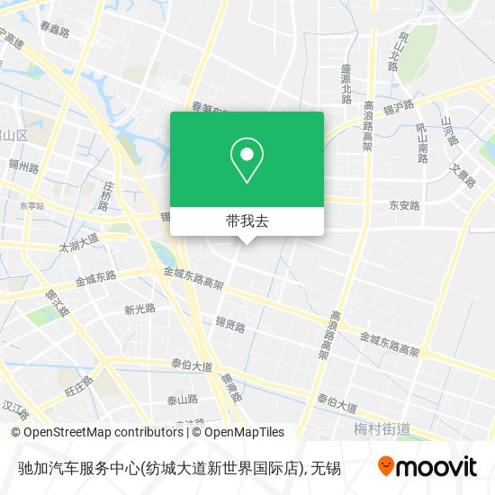 驰加汽车服务中心(纺城大道新世界国际店)地图