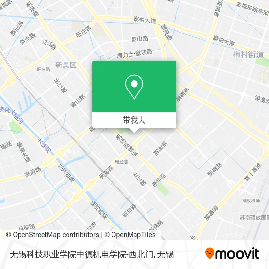 无锡科技职业学院中德机电学院-西北门地图