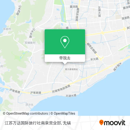 江苏万达国际旅行社南泉营业部地图