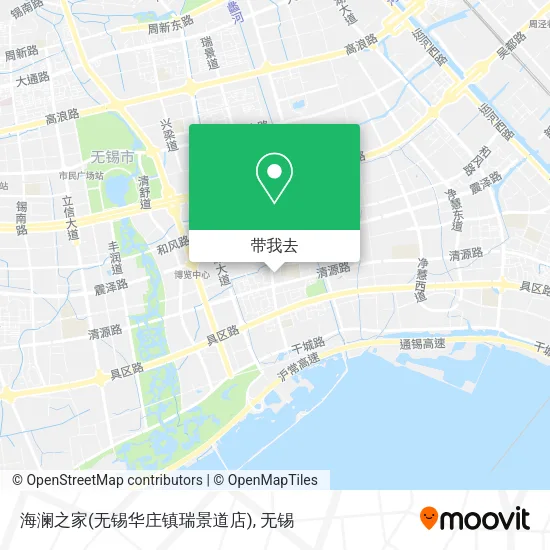 海澜之家(无锡华庄镇瑞景道店)地图