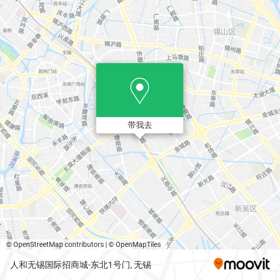 人和无锡国际招商城-东北1号门地图