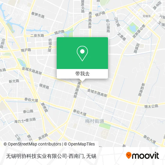 无锡明协科技实业有限公司-西南门地图