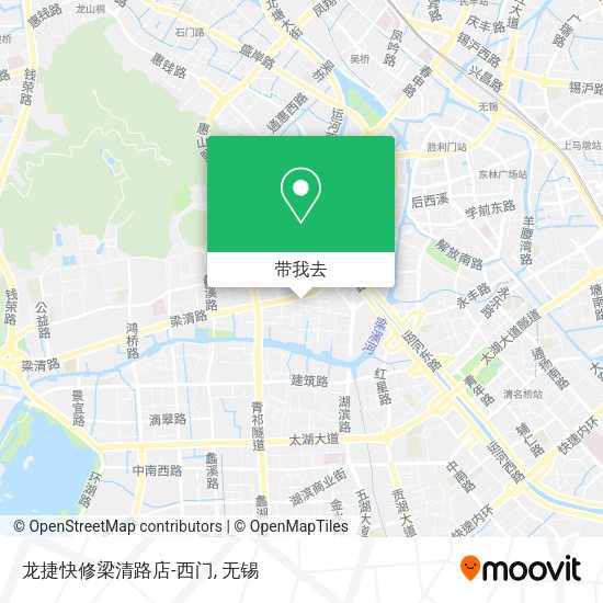 龙捷快修梁清路店-西门地图