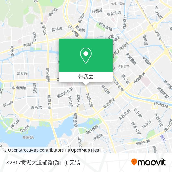 S230/贡湖大道辅路(路口)地图