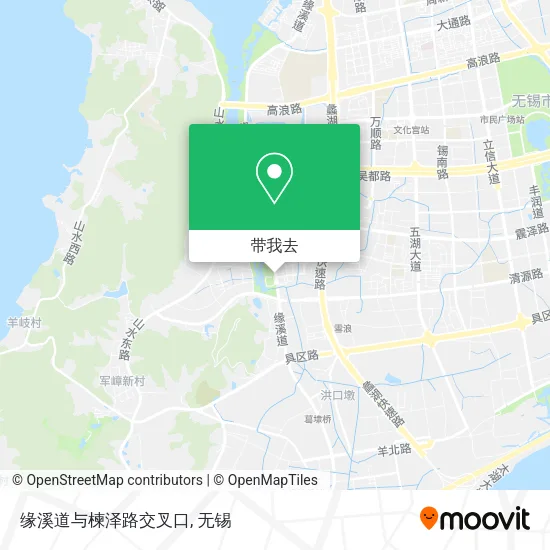缘溪道与楝泽路交叉口地图
