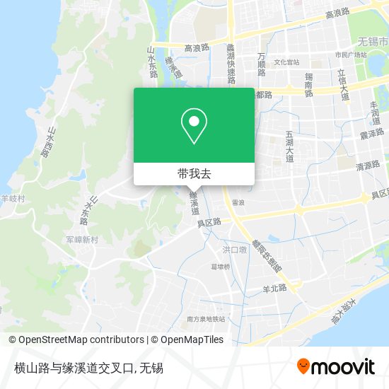 横山路与缘溪道交叉口地图