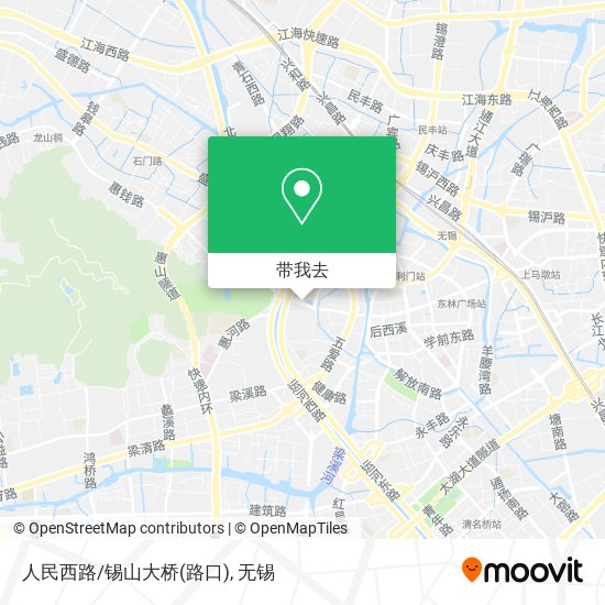 人民西路/锡山大桥(路口)地图