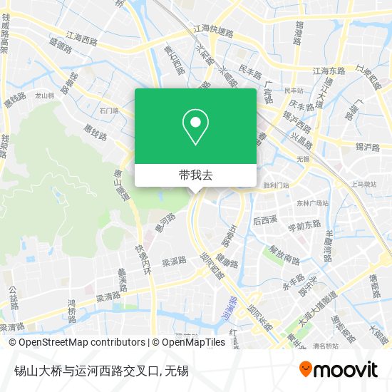 锡山大桥与运河西路交叉口地图
