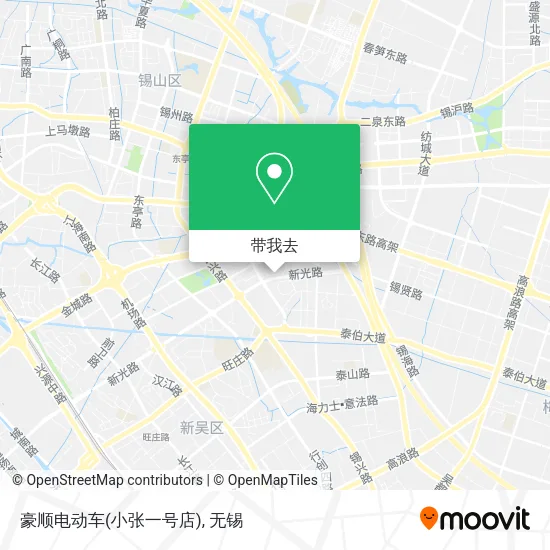 豪顺电动车(小张一号店)地图