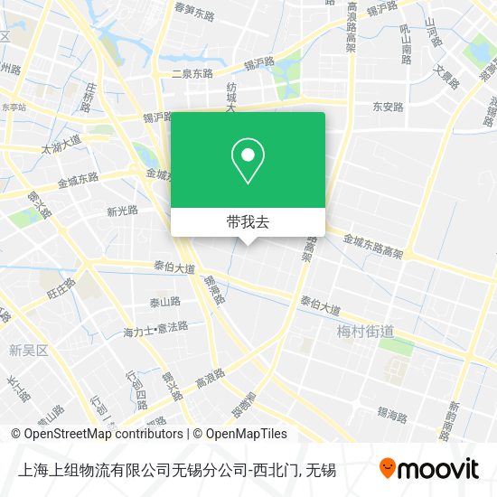上海上组物流有限公司无锡分公司-西北门地图