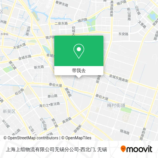 上海上组物流有限公司无锡分公司-西北门地图