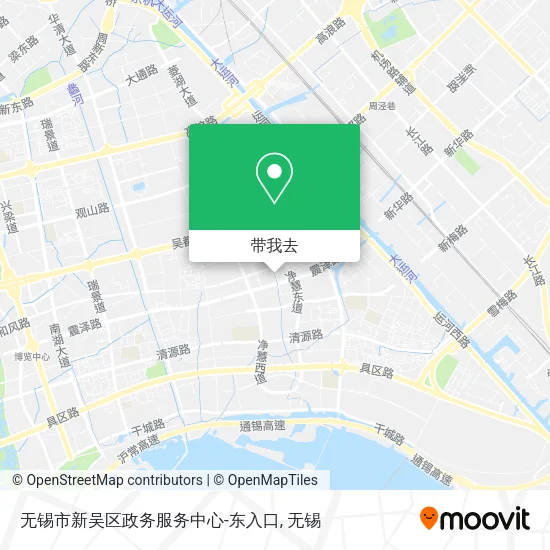 无锡市新吴区政务服务中心-东入口地图