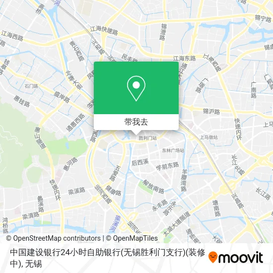 中国建设银行24小时自助银行(无锡胜利门支行)(装修中)地图