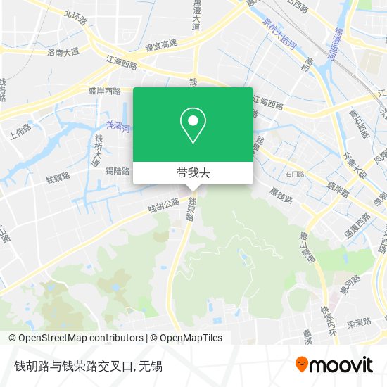 钱胡路与钱荣路交叉口地图