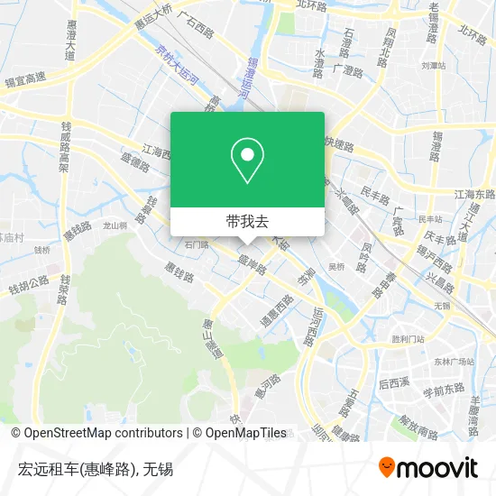 宏远租车(惠峰路)地图