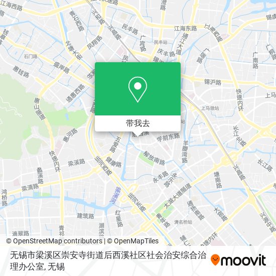 无锡市梁溪区崇安寺街道后西溪社区社会治安综合治理办公室地图