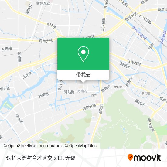 钱桥大街与育才路交叉口地图