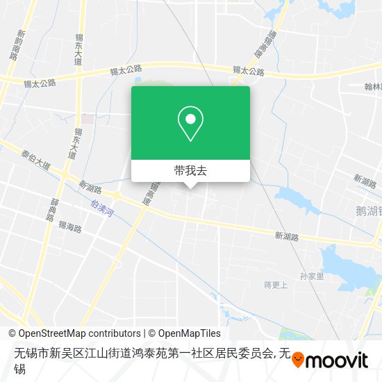 无锡市新吴区江山街道鸿泰苑第一社区居民委员会地图