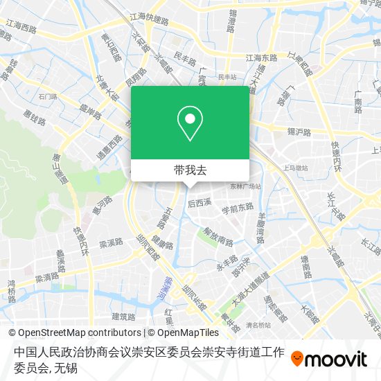 中国人民政治协商会议崇安区委员会崇安寺街道工作委员会地图