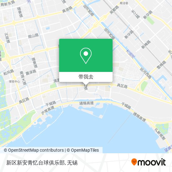 新区新安青忆台球俱乐部地图