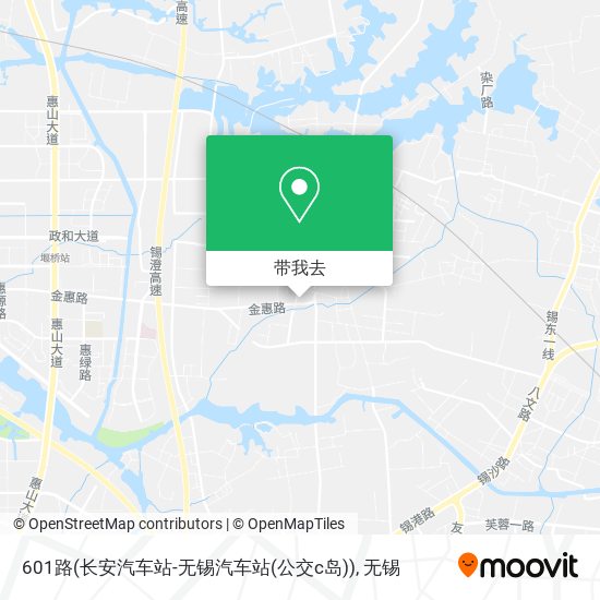 601路(长安汽车站-无锡汽车站(公交c岛))地图