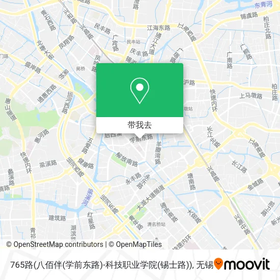 765路(八佰伴(学前东路)-科技职业学院(锡士路))地图
