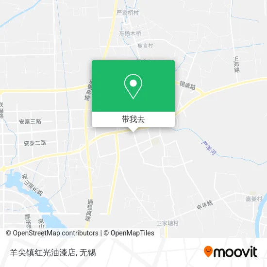 羊尖镇红光油漆店地图