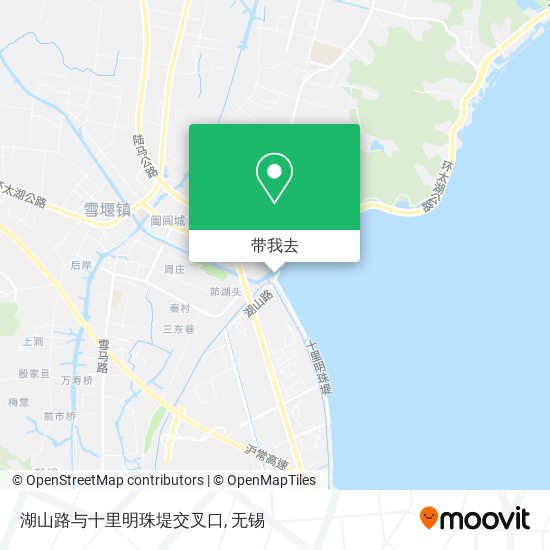 湖山路与十里明珠堤交叉口地图