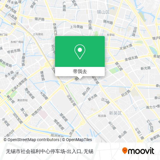 无锡市社会福利中心停车场-出入口地图