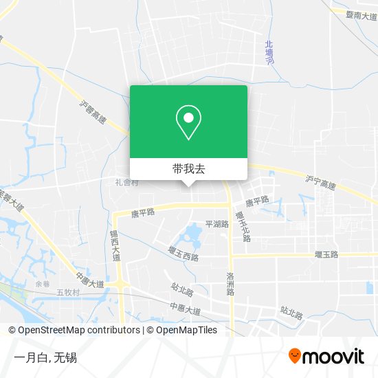 一月白地图