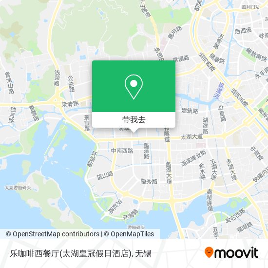 乐咖啡西餐厅(太湖皇冠假日酒店)地图