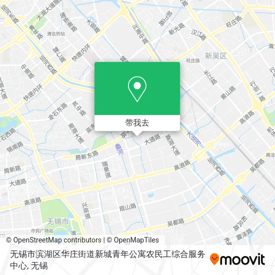 无锡市滨湖区华庄街道新城青年公寓农民工综合服务中心地图