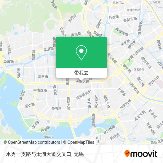 水秀一支路与太湖大道交叉口地图