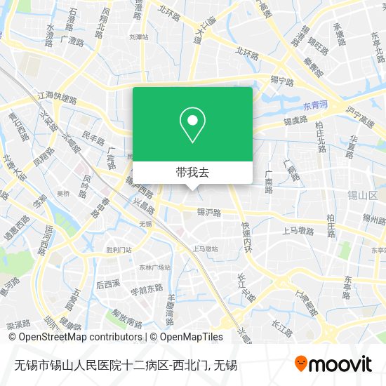 无锡市锡山人民医院十二病区-西北门地图