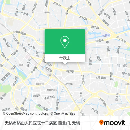 无锡市锡山人民医院十二病区-西北门地图