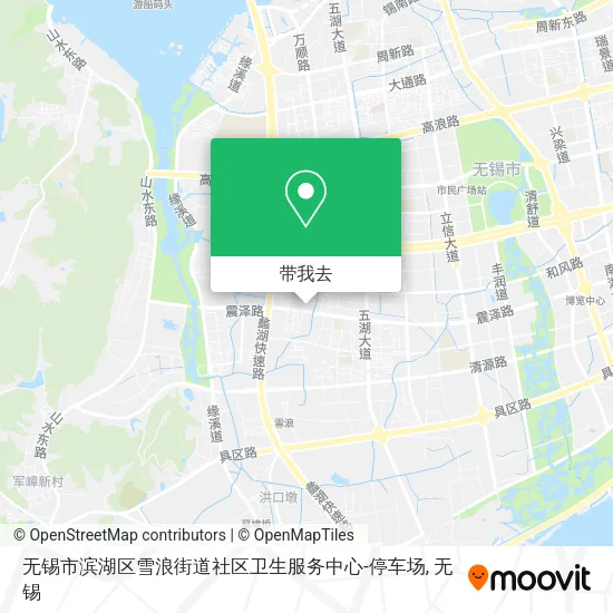 无锡市滨湖区雪浪街道社区卫生服务中心-停车场地图