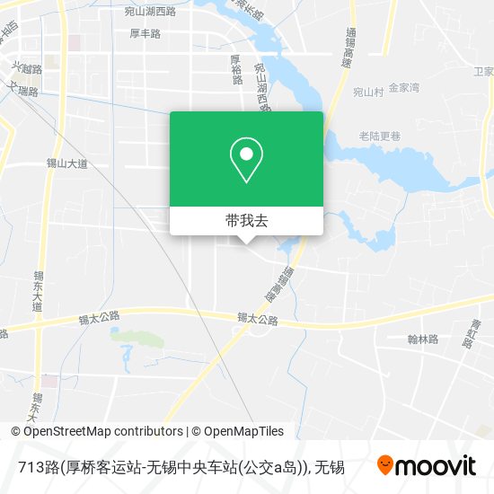 713路(厚桥客运站-无锡中央车站(公交a岛))地图
