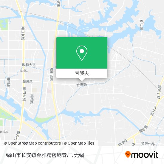 锡山市长安镇金雅精密钢管厂地图