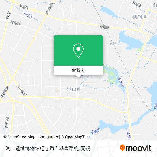 鸿山遗址博物馆纪念币自动售币机地图