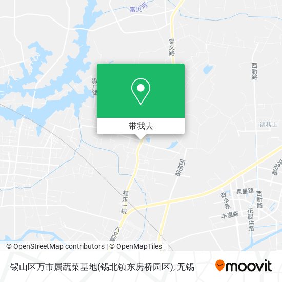 锡山区万市属蔬菜基地(锡北镇东房桥园区)地图