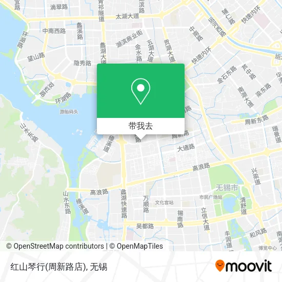 红山琴行(周新路店)地图