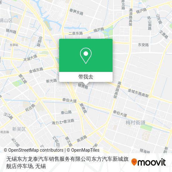 无锡东方龙泰汽车销售服务有限公司东方汽车新城旗舰店停车场地图