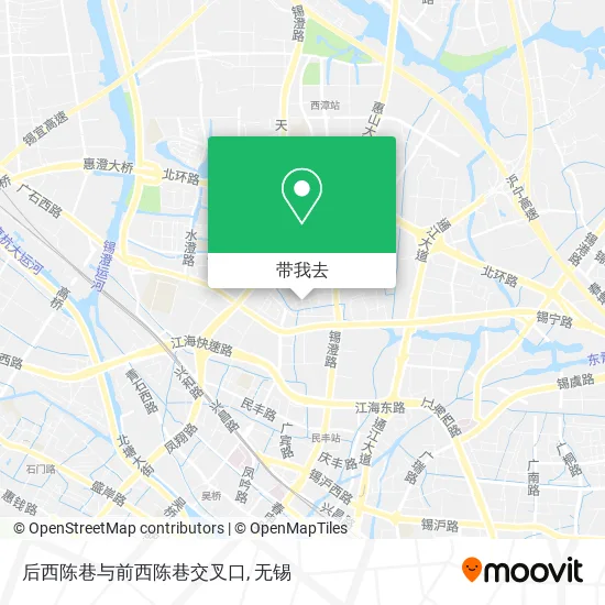 后西陈巷与前西陈巷交叉口地图